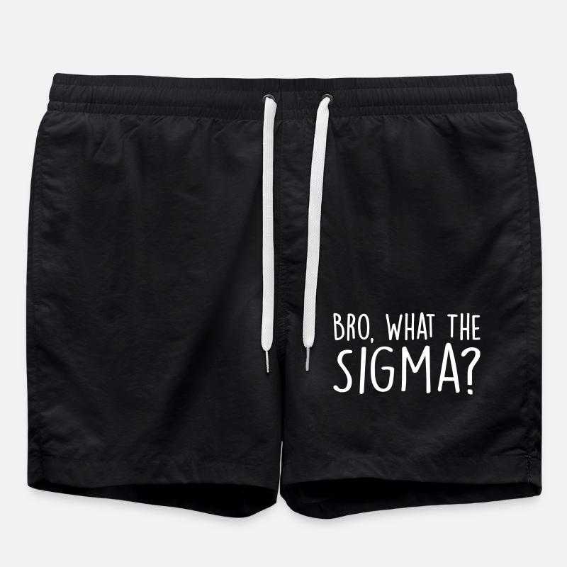 Bro, what the sigma? - Swim Trunks - black