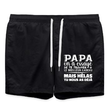 Dad, we tried to find the best one for you - Swim Trunks - black - Front - AI Model Male 185 light (185cm)