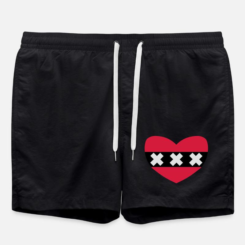 Love Amsterdam - Swim Trunks - black