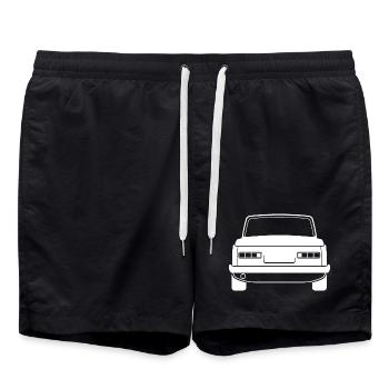 Wartburg DDR Oldschool Oldtimer Logo Icône Graphique - Short de bain - noir - Devant - AI Model Male 185 light (185cm)