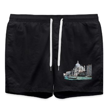 Venise - Short de bain - noir - Devant - AI Model Male 185 light (185cm)