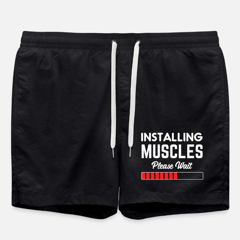Installing Muscle Please Wait - Badeshorts - Schwarz