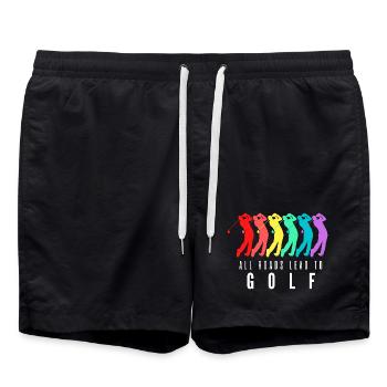 All Roads Lead to Golf - Short de bain - noir - Devant - AI Model Male 185 light (185cm)