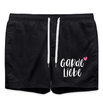 Garde Fasching Karneval Gardeliebe Geschenk - Badeshorts - Schwarz - Vorne - AI Model Male 185 light (185cm)