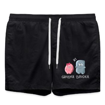 Grosser Bruder - Badeshorts - Schwarz - Vorne - AI Model Male 185 light (185cm)