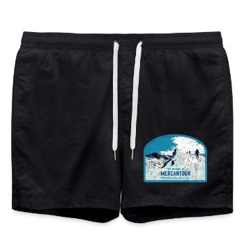 Illustration originale Randonnée Parc Mercantour - Short de bain - noir - Devant - AI Model Male 185 light (185cm)