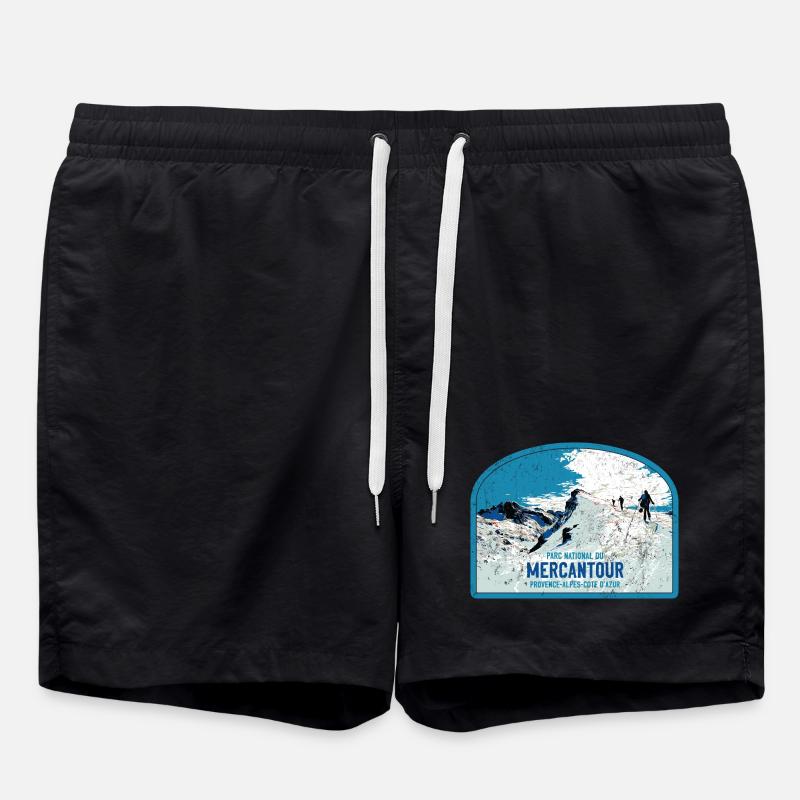 Illustration originale Randonnée Parc Mercantour - Short de bain - noir