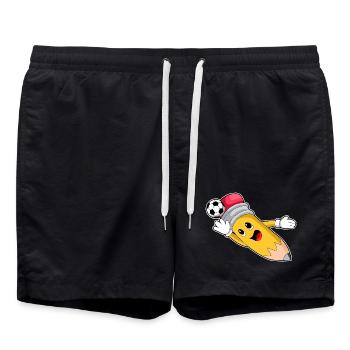Pencil Soccer Player Soccer - Short de bain - noir - Devant - AI Model Male 185 light (185cm)
