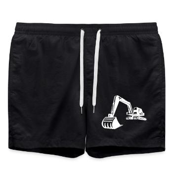 Silhouette de pelle, conception précise pour - Short de bain - noir - Devant - AI Model Male 185 light (185cm)