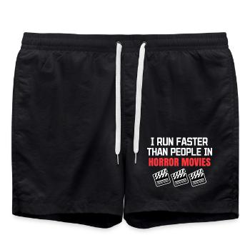 Movies Streaming Statement Theatre Movies Cinema - Swim Trunks - black - Front - AI Model Male 185 light (185cm)