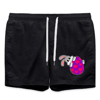 Œuf de Pâques Bunny - Short de bain - noir - Devant - AI Model Male 185 light (185cm)