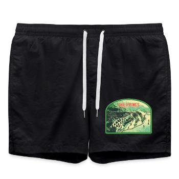 Majestät der Reisterrassen, Philippinen - Badeshorts - Schwarz - Vorne - AI Model Male 185 light (185cm)