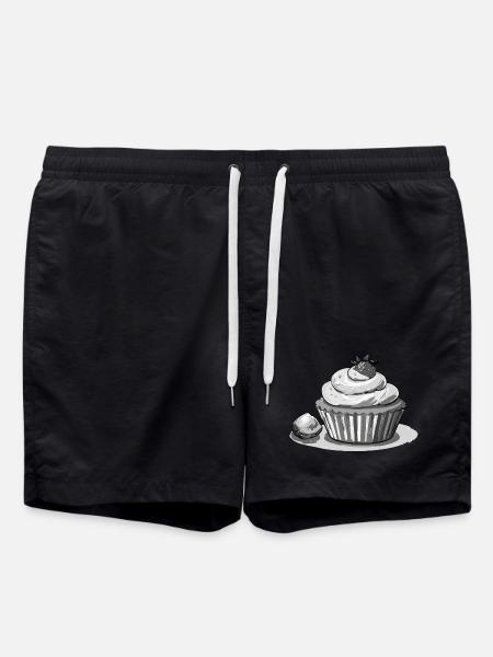 Cupcake Strawberry - Swim Trunks - black