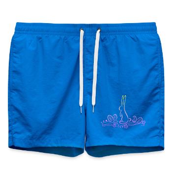 Osterhase Silhouette mit Ostereiern - Badeshorts - Cobalt blue - Vorne