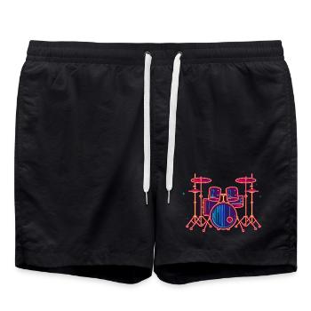 Graphiques de batterie - Short de bain - noir - Devant - AI Model Male 185 light (185cm)