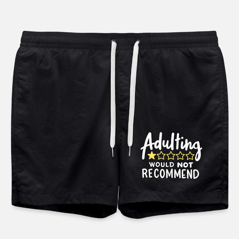 Erwachsen werden lustig sarkastisch - Badeshorts - Schwarz
