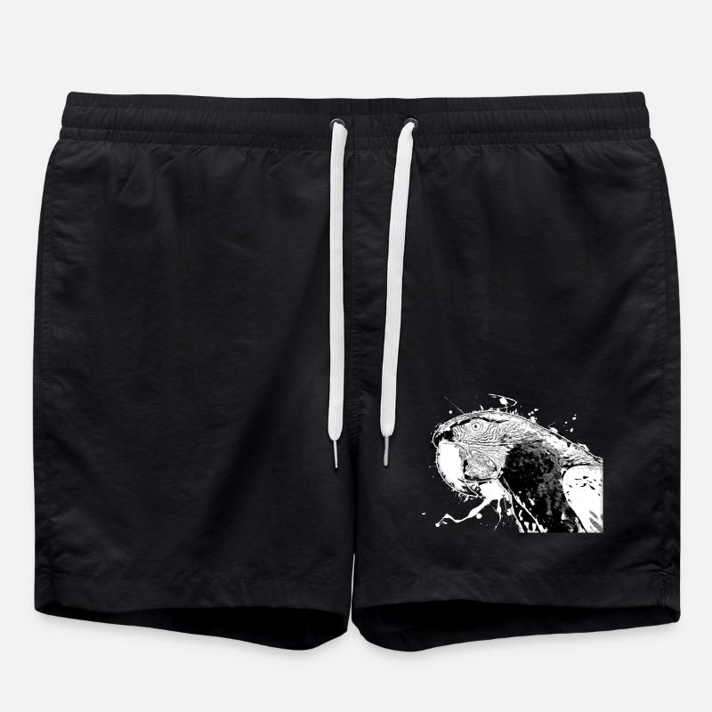 Papagei - Badeshorts - Schwarz