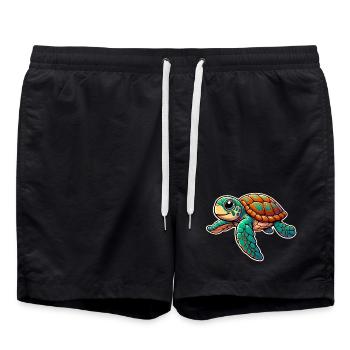Turtle - Swim Trunks - black - Front - AI Model Male 185 light (185cm)