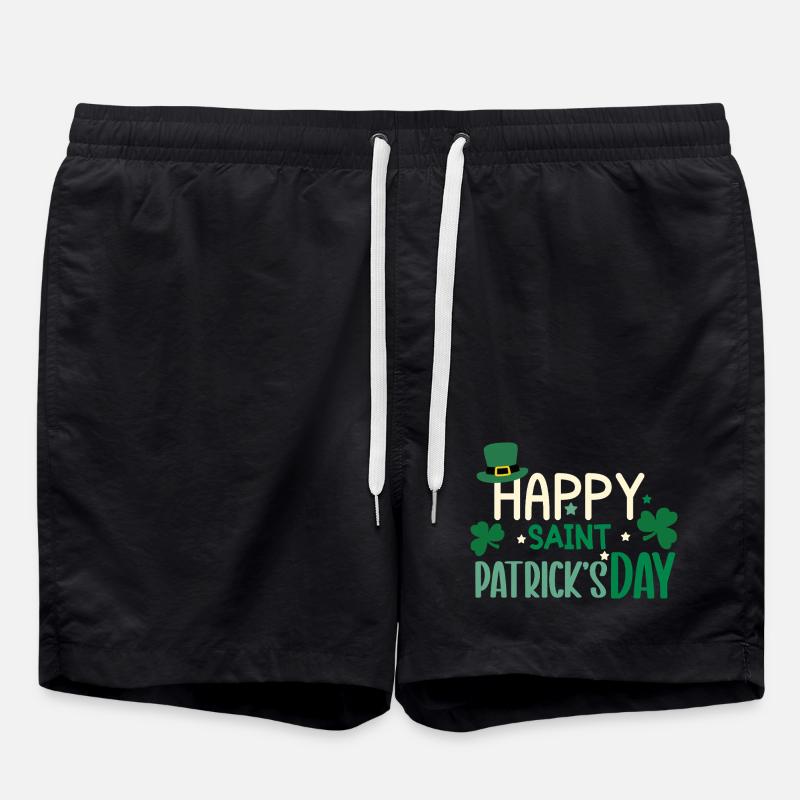 Happy St patrick's day - Badeshorts - Schwarz