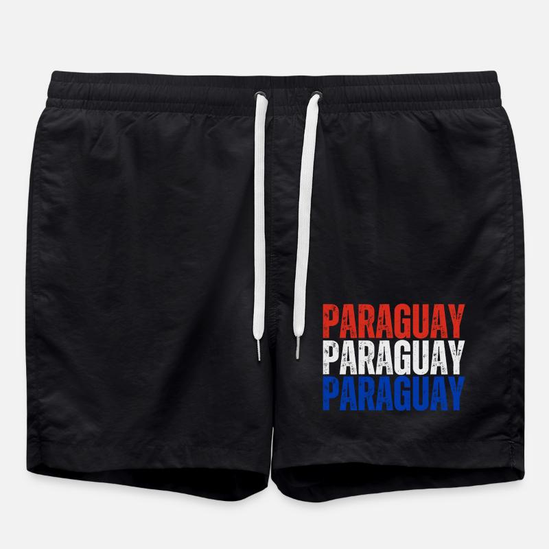 Paraguayan pride, Paraguayan flag - Swim Trunks - black