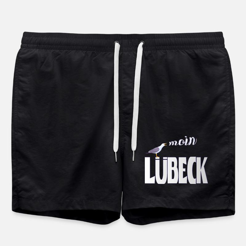 Lübeck Möwe & Moin Design - Badeshorts - Schwarz