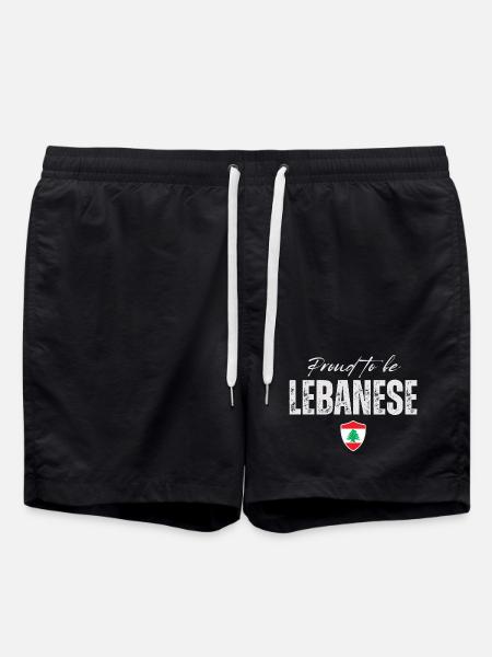 Libanais fier, j’aime le Liban - Short de bain - noir