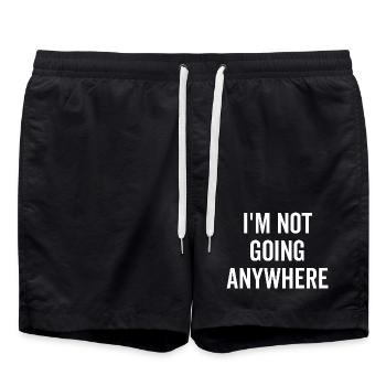 Je ne vais nulle part - Short de bain - noir - Devant - AI Model Male 185 light (185cm)