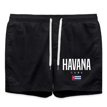 Havana Cuba Cubans - Swim Trunks - black - Front - AI Model Male 185 light (185cm)