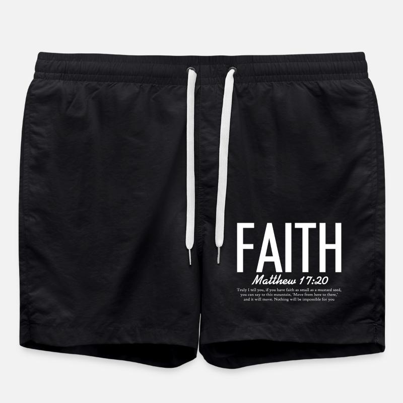 Faith Like a Mustard Grain - Swim Trunks - black