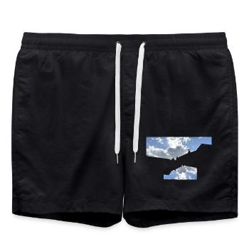 Graphic Skyline - Swim Trunks - black - Front - AI Model Male 185 light (185cm)