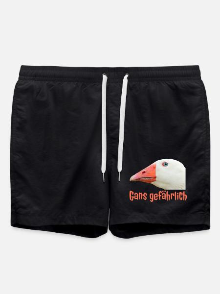 Ganz Gefährlich Gänsekopf - Swim Trunks - black