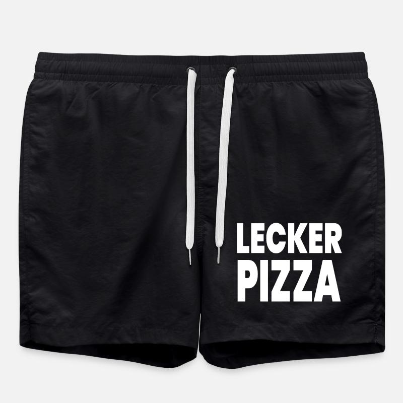 Pizza - Badeshorts - Schwarz