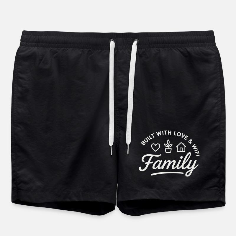 Built with Love & WiFi - Swim Trunks - black