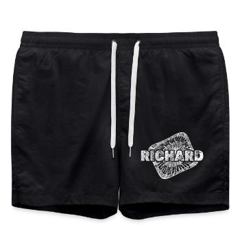 Impression du logo RICHARD Ray - Short de bain - noir - Devant - AI Model Male 185 light (185cm)