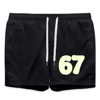 67 - Short de bain - noir - Devant - AI Model Male 185 light (185cm)