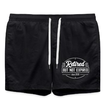 Pensioners but not expired since 2026 - Swim Trunks - black - Front - AI Model Male 185 light (185cm)
