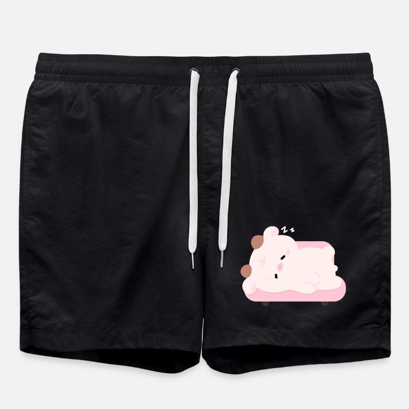 Müde Kuh - Badeshorts - Schwarz