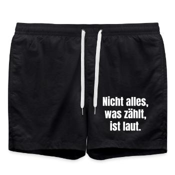 Tout ce qui est bruyant ne compte pas - Short de bain - noir - Devant - AI Model Male 185 light (185cm)