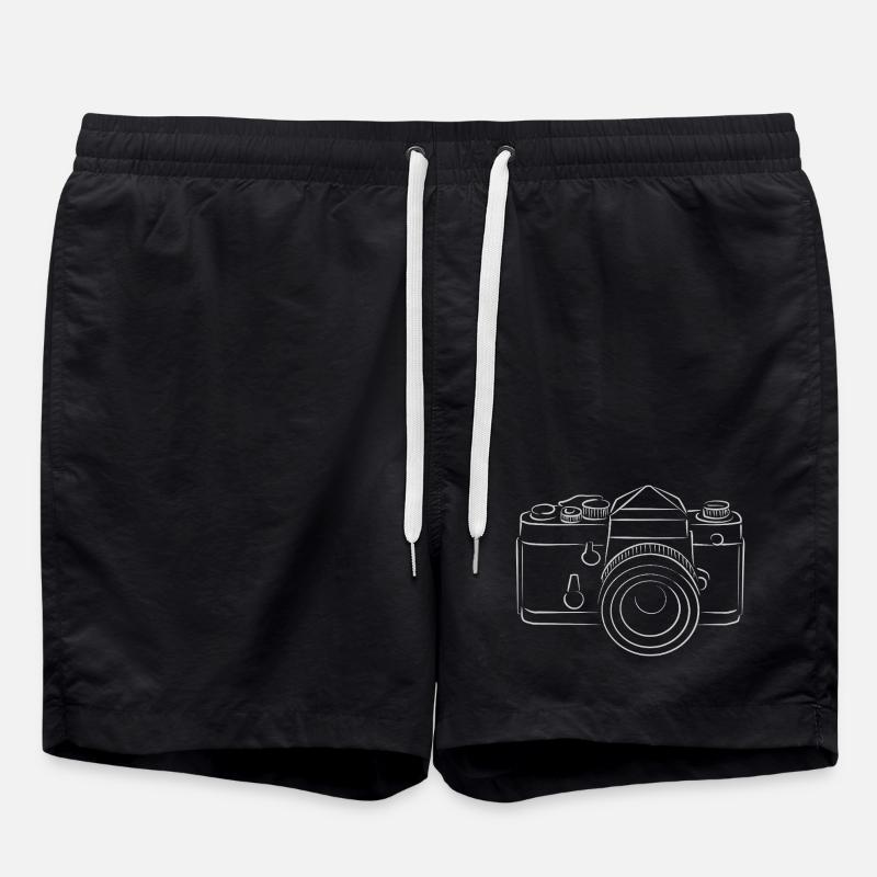 Kamera - Badeshorts - Schwarz