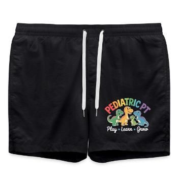 Pediatric PT Dino – Spielend Lernen - Badeshorts - Schwarz - Vorne - AI Model Male 185 light (185cm)