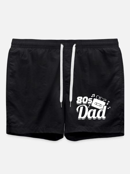 80er Papa - Badeshorts - Schwarz