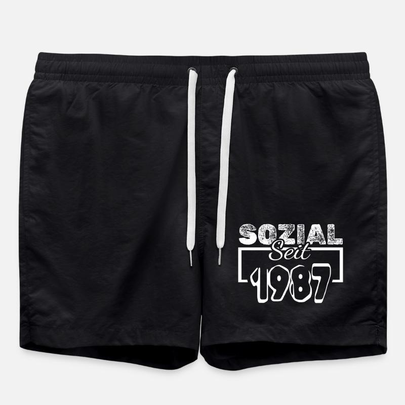 Social 1987 - Swim Trunks - black