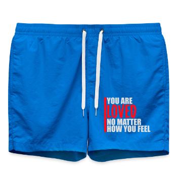 You Are Loved No Matter How You Feel Mitgefühl - Badeshorts - Cobalt blue - Vorne