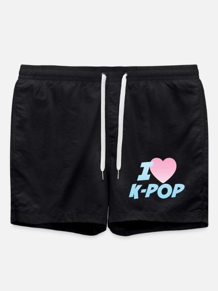 Ich liebe K-Pop - Badeshorts - Schwarz