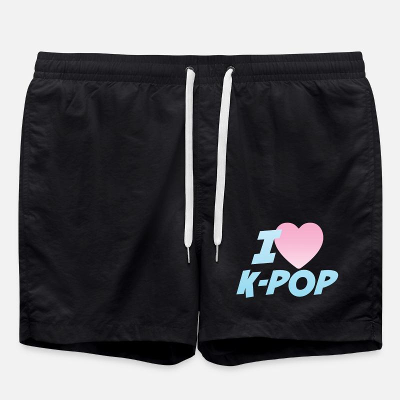 Ich liebe K-Pop - Badeshorts - Schwarz