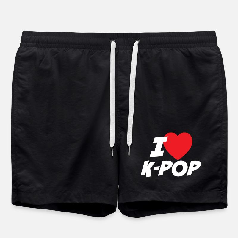 Ich liebe K-Pop - Badeshorts - Schwarz