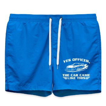 Yes Officer Car Came Like This Muscle - Swim Trunks - cobalt blue - Front