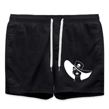 Le fantôme au chapeau - Short de bain - noir - Devant - AI Model Male 185 light (185cm)