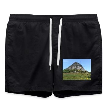 Ardèche Mountain Landscape – France - Short de bain - noir - Devant - AI Model Male 185 light (185cm)