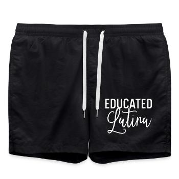 Gebildete Latina Pride - Badeshorts - Schwarz - Vorne - AI Model Male 185 light (185cm)